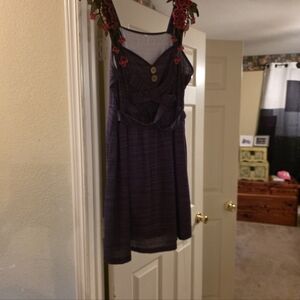 Elegant Purple Sleeveless Dress